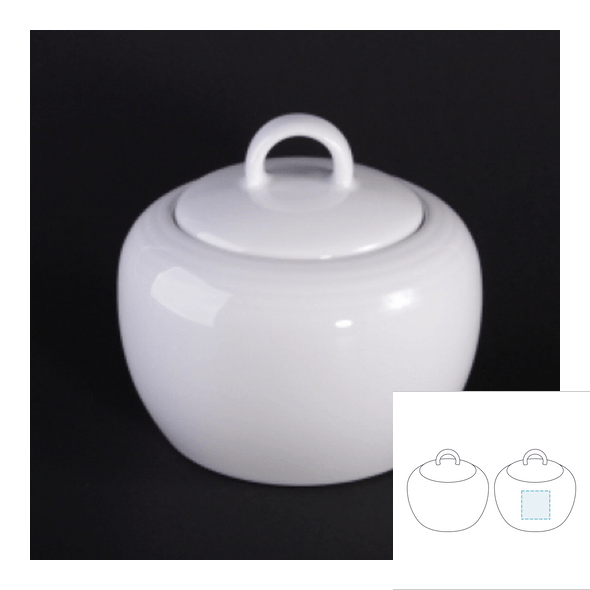 Zuccheriera rotonda in ceramica con coperchio - Duo Zuccheriera rotonda in ceramica con coperchio - Duo