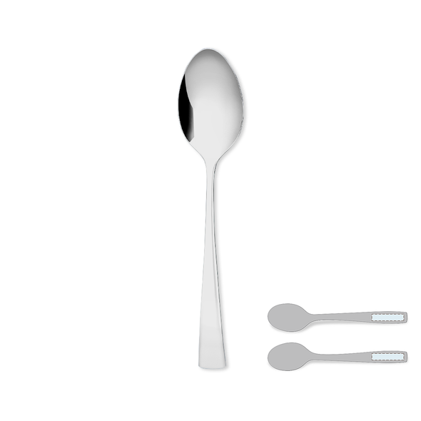 Stainless steel dessert spoon - Antracite