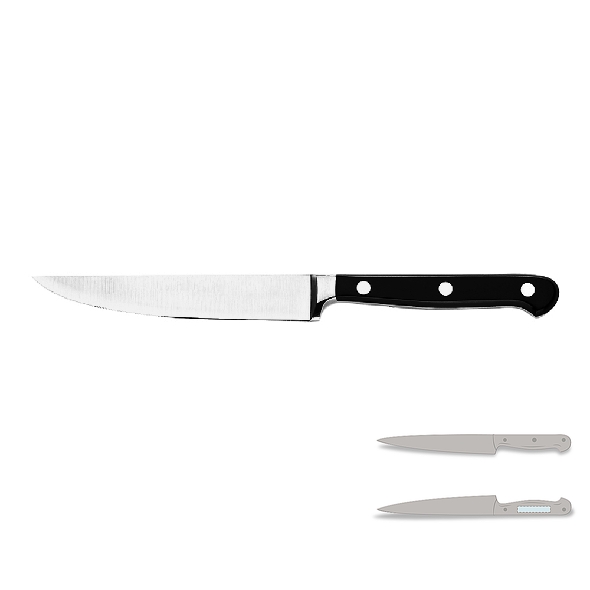 Stainless steel serrated knife with plastic handle - Blademaster
