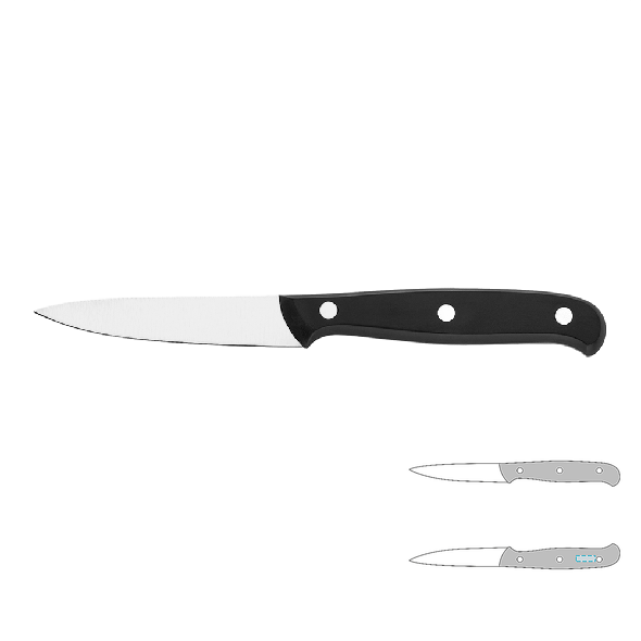 Couteau à éplucher en inox avec manche en plastique - Solo
