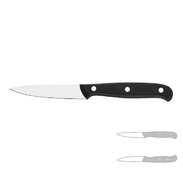 Couteau à éplucher en inox avec manche en plastique - Solo Couteau à éplucher en inox avec manche en plastique - Solo
