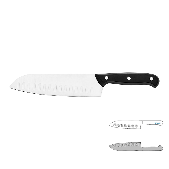 Coltello santoku in acciaio inox con manico in plastica - Solo  Personalizzato