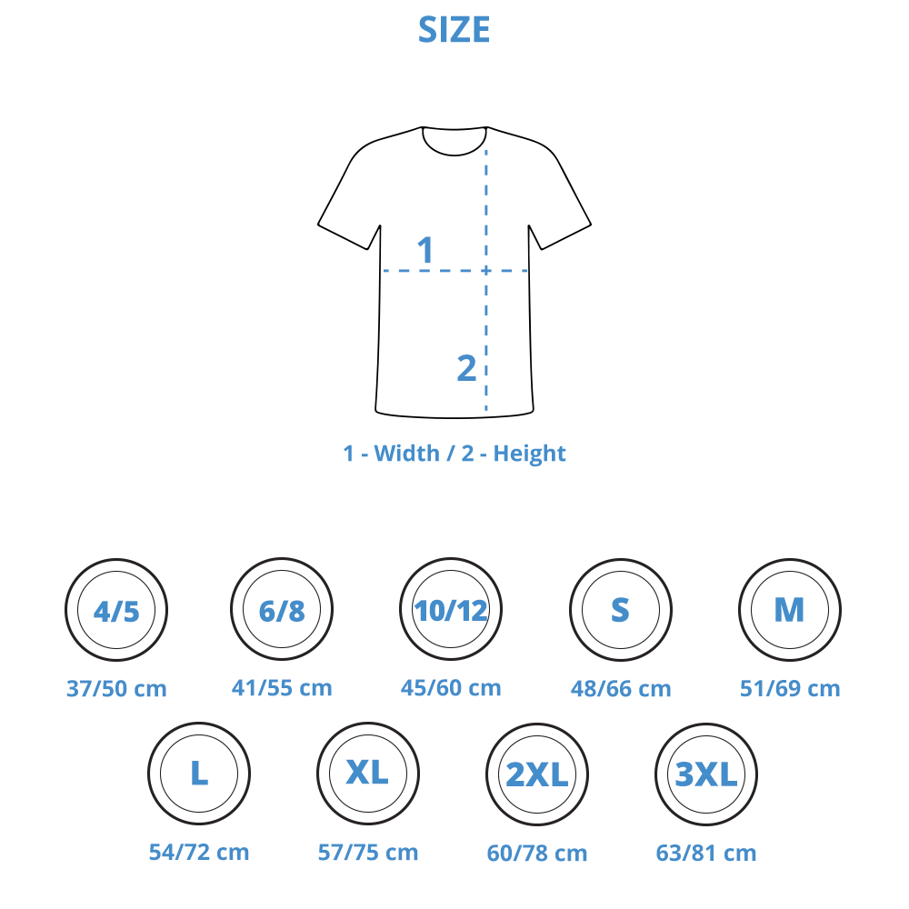 Fitted t shirt size cheap chart