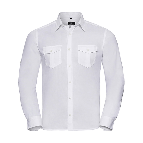 Chemise personnalisée blanche manches courtes homme