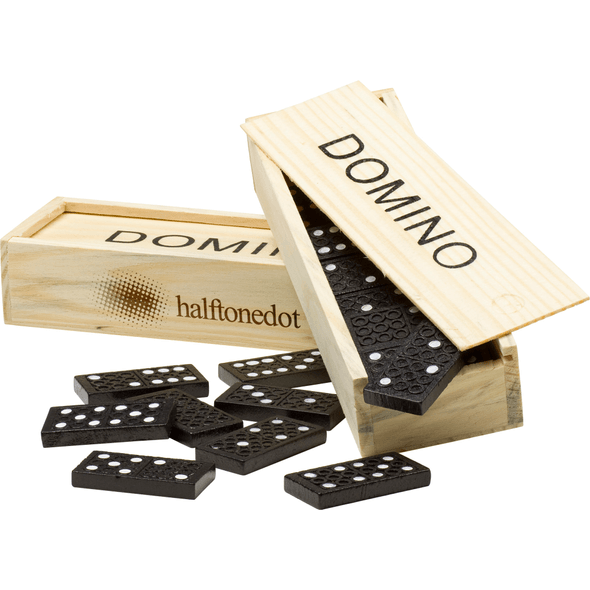 Jeu de dominos en bois - coffret en bois