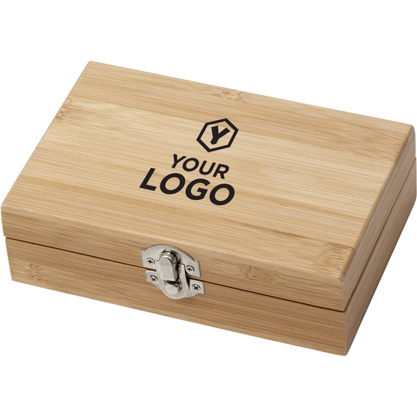 Stainless steel and bamboo wine set Stainless steel and bamboo wine set