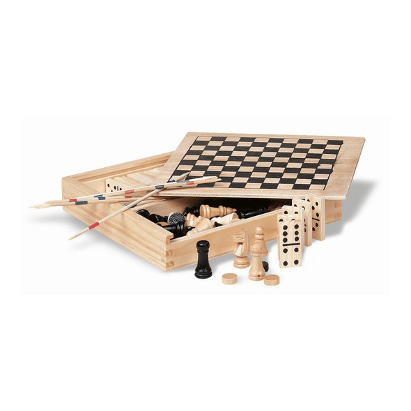 4 jeux en coffret bois 4 jeux en coffret bois