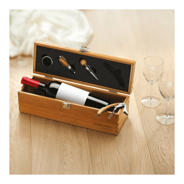 Set da vino in scatola di bambù Personalizzato, Prezzo Basso  Garantito