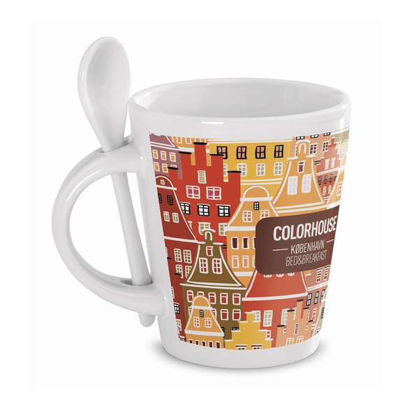 Sublimationsbecher mit Löffel Sublimationsbecher mit Löffel