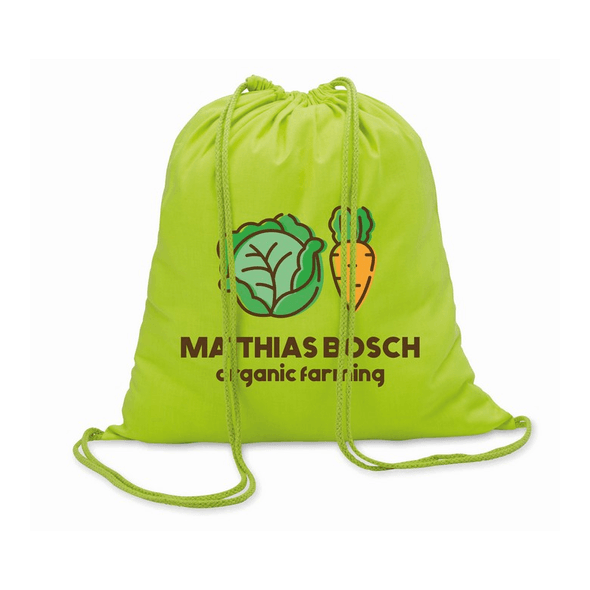 Lime green outlet drawstring bag