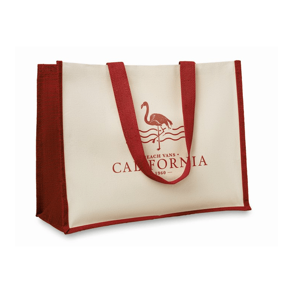 Jute og handlepose - Handlebag i lerret og jute CAMPO DE FIORI Jute og handlepose - Handlebag i lerret og jute CAMPO DE FIORI