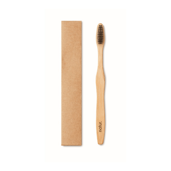 Brosse à dents en bambou dans une boîte Kraft Brosse à dents en bambou dans une boîte Kraft