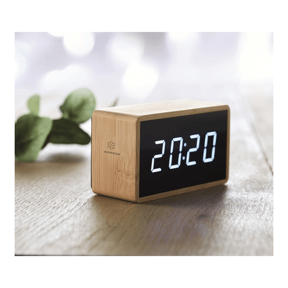 Despertador LED funda bambú MIRI CLOCK