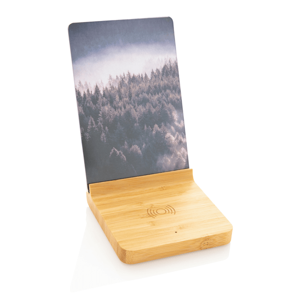 Caricabatterie wireless Bamboo 5W con cornice per foto Caricabatterie wireless Bamboo 5W con cornice per foto