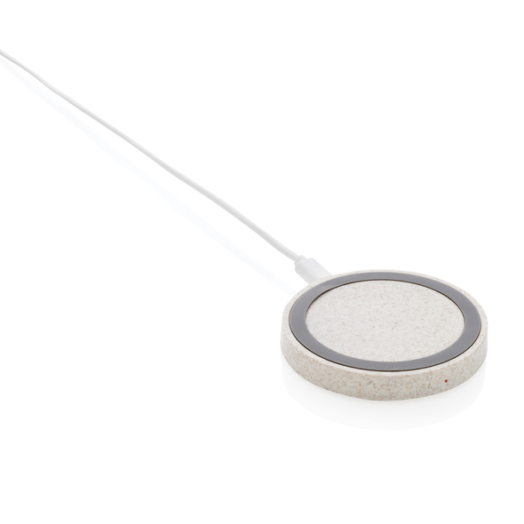 Station de recharge sans fil ronde Wheat Straw 5W Station de recharge sans fil ronde Wheat Straw 5W