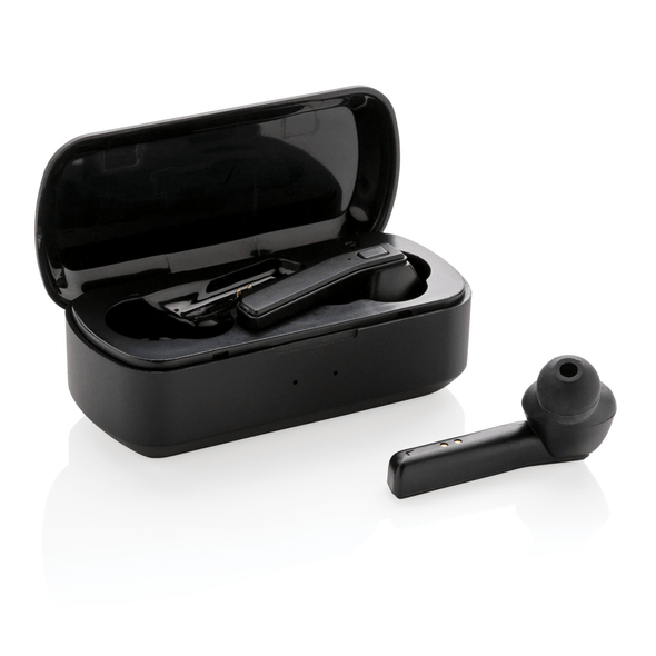 Fones de ouvido TWS de fluxo livre em caso de carregamento Fones de ouvido TWS de fluxo livre em caso de carregamento