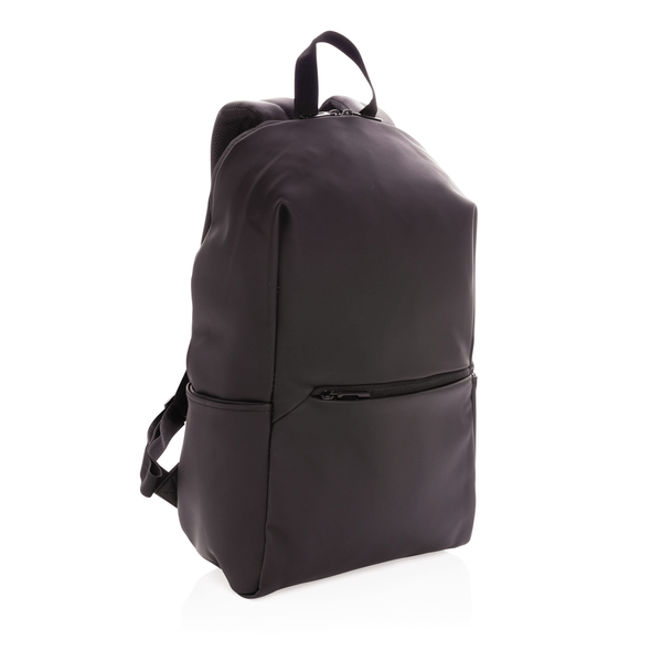 Mochila para portátil de 15,6" de poliuretano liso Mochila para portátil de 15,6" de poliuretano liso