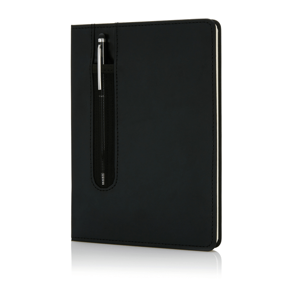 Caderno PU A5 de capa dura padrão com caneta stylus