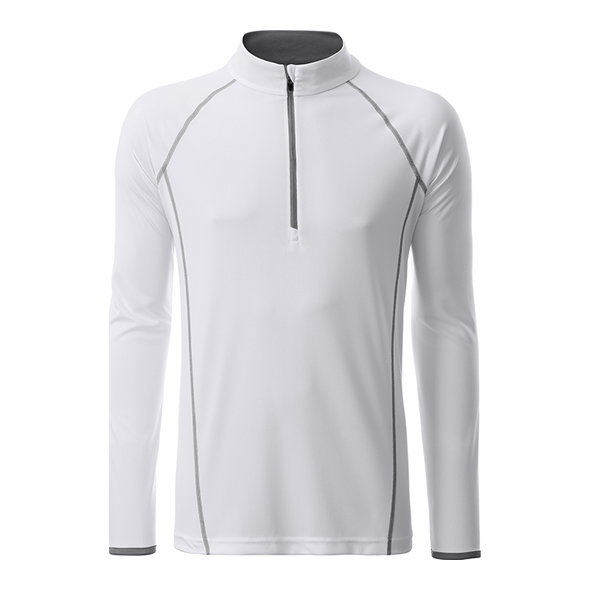 James & Nicholson | Functioneel shirt met lange mouwen voor fitness en sport voor heren