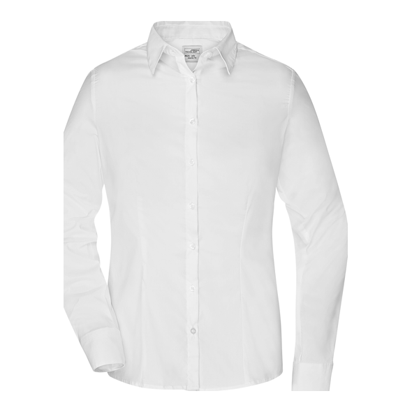 James & Nicholson | 'Elastic Fit' formeel overhemd met overhemdkraag dames James & Nicholson | 'Elastic Fit' formeel overhemd met overhemdkraag dames