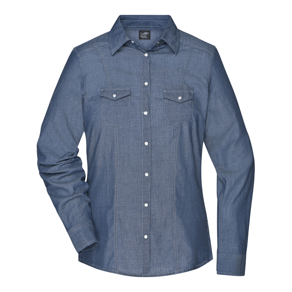 James & Nicholson | Ladies stylish denim shirt/shirt James & Nicholson | Ladies stylish denim shirt/shirt