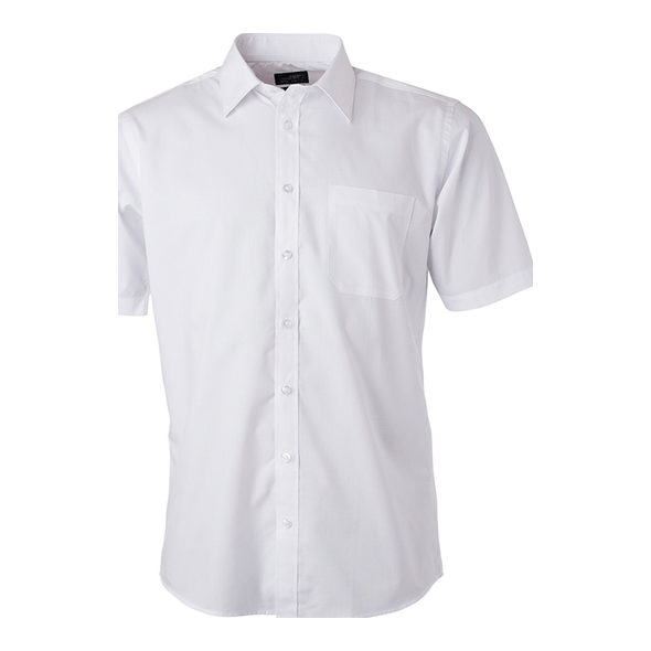 James & Nicholson | Popelínová klasická pánská košile s krátkým rukávem