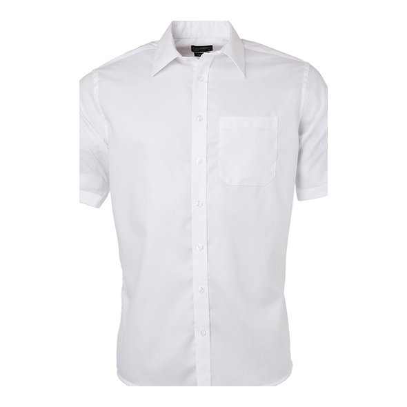 James & Nicholson | Chemise à manches courtes en micro-sergé classique pour hommes James & Nicholson | Chemise à manches courtes en micro-sergé classique pour hommes
