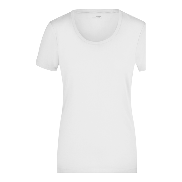 James & Nicholson | Elastisk rund T-skjorte for damer