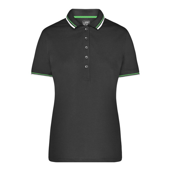 James & Nicholson | Dames poloshirt met contrasterende strepen op kraag en mouwen James & Nicholson | Dames poloshirt met contrasterende strepen op kraag en mouwen