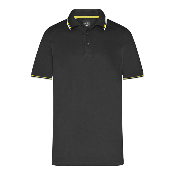James & Nicholson | Men's polo shirt with contrasting stripes on collar and sleeves