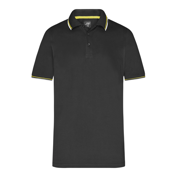 James & Nicholson | Men's polo shirt with contrasting stripes on collar and sleeves James & Nicholson | Men's polo shirt with contrasting stripes on collar and sleeves