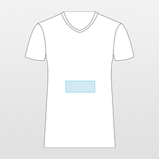Bella | Dżersejowa koszulka unisex z dekoltem w szpic