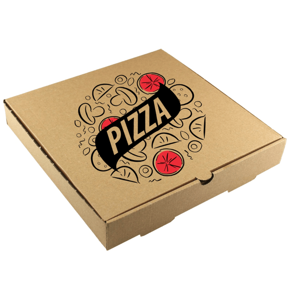 Boîte à pizza ondulée imprimée 12 x50 - Boîte à pizza