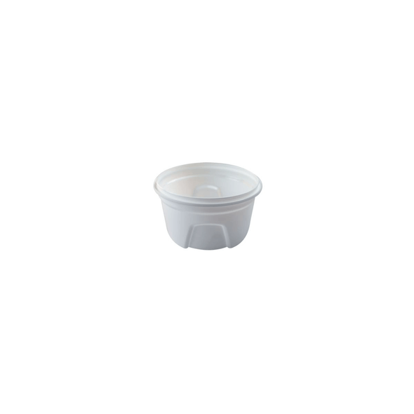 Tazza bianca rotonda in plastica Tazza bianca rotonda in plastica