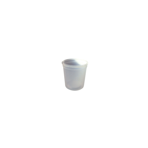Tasse transparente ronde en plastique
