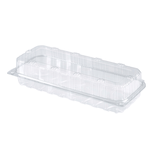 Scatola rettangolare in plastica trasparente per il trasporto di pasticceria