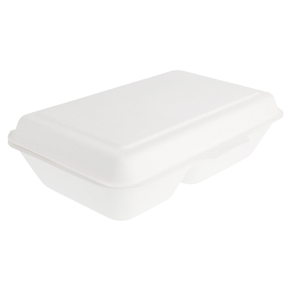 Boxes with 2 "Bionic" Bagasse Compartments