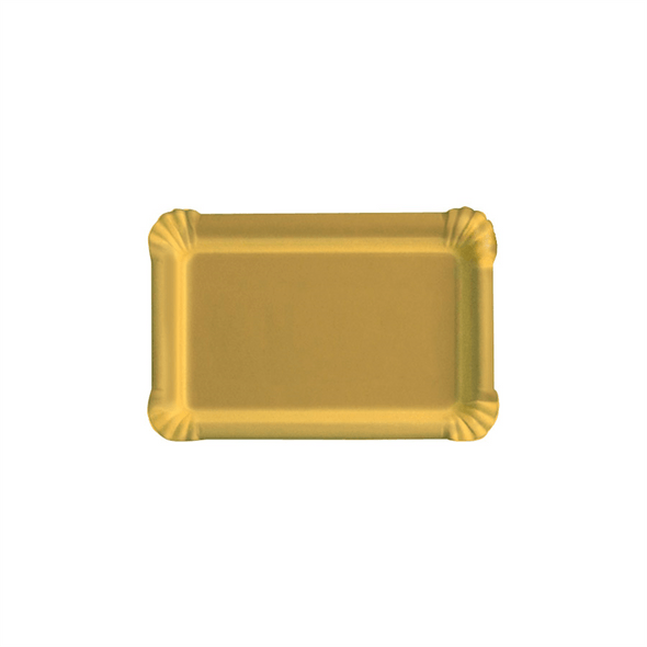 Plateau carton doré rectangulaire