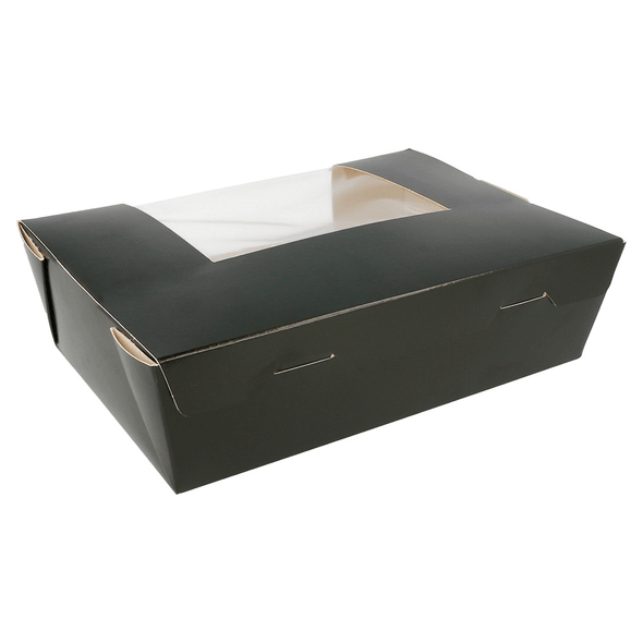 200 Cajas rectangulares negras de cartón con ventana delantera 136,87 €