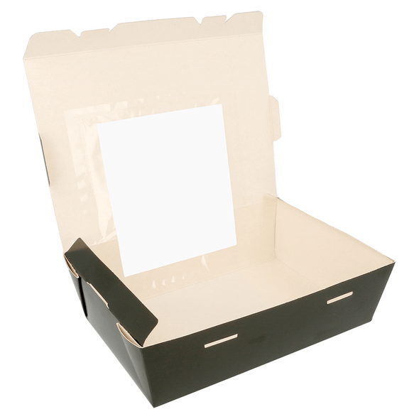 200 Cajas rectangulares negras de cartón con ventana delantera 136,87 €