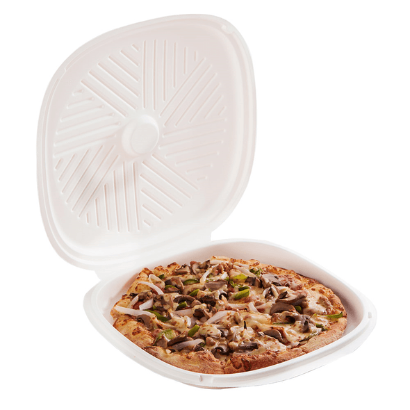 Pizza Box "Bionic" White Bagasse