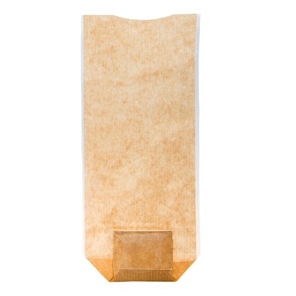 Borse con Base e Finestra PP Kraft Borse con Base e Finestra PP Kraft