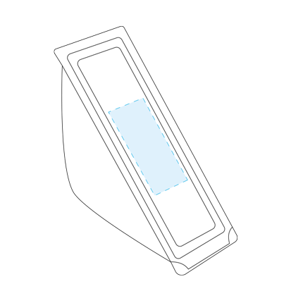 Transparente dreieckige Standard-Sandwichbox RPET - Unzutreffend - 1