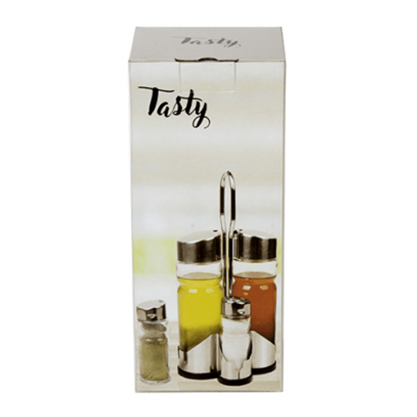 Rond glas 4 stuks cruet - Tasty Rond glas 4 stuks cruet - Tasty