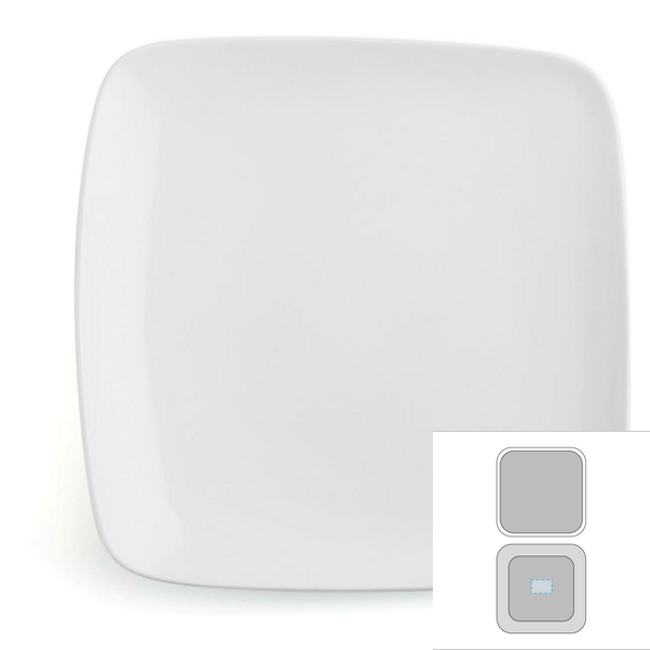 Assiette plate rectangulaire en céramique - Vital Square Assiette plate rectangulaire en céramique - Vital Square