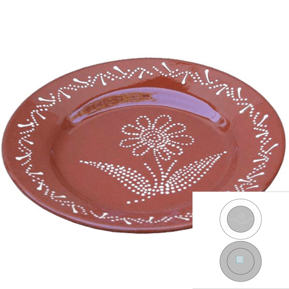 Assiette plate ronde en céramique - Nº4 Assiette plate ronde en céramique - Nº4