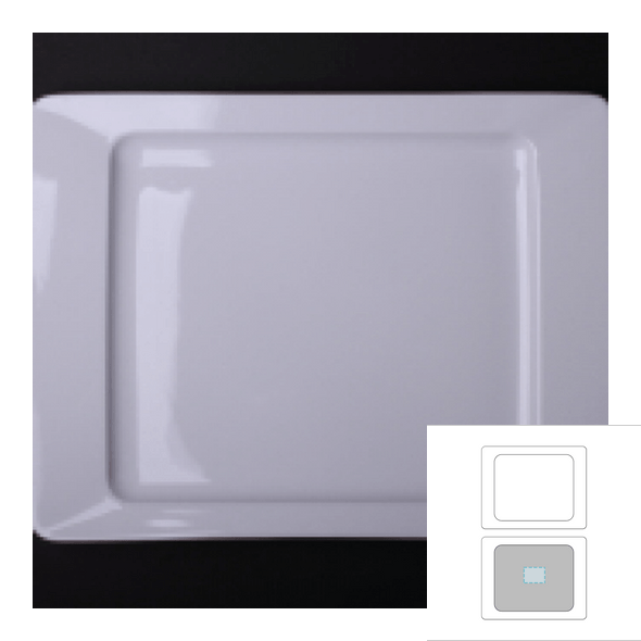 Assiette rectangulaire en céramique - Eclipse Assiette rectangulaire en céramique - Eclipse