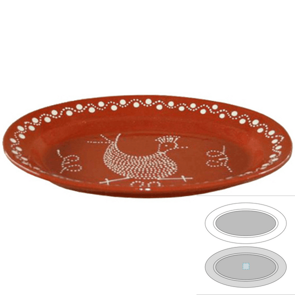 Bandeja diseñada de cerámica Bandeja diseñada de cerámica