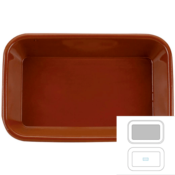 Bandeja rectangular de cerámica - Barro Profesional Bandeja rectangular de cerámica - Barro Profesional