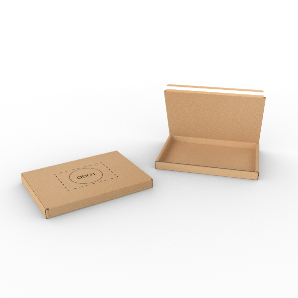 Boîtes postales en carton à paroi simple avec serrure adhésive pour produits plats